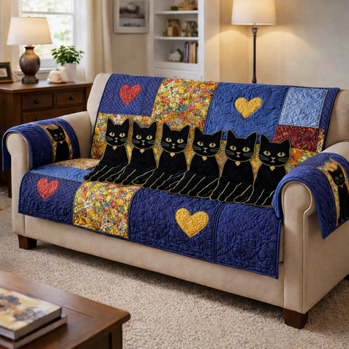 Whisker Charm Quilted Sofa Cover GFTOTP17438