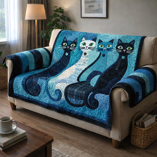 Whisker Charm Quilted Sofa Cover GFTOTP17440