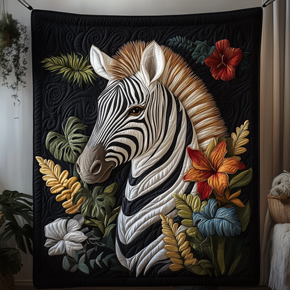 Elegant Zebra Quilted Blanket GFTOTP1744