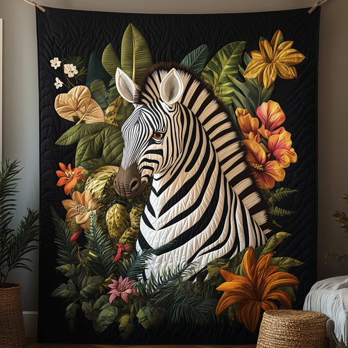 Elegant Zebra Quilted Blanket GFTOTP1745