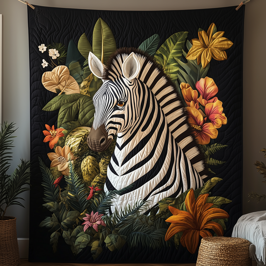 Elegant Zebra Quilted Blanket GFTOTP1745