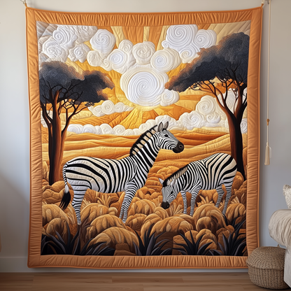 Elegant Zebra Quilted Blanket GFTOTP1747