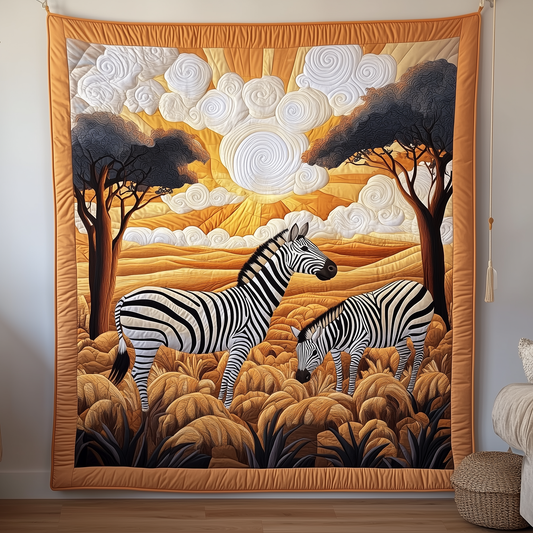 Elegant Zebra Quilted Blanket GFTOTP1747