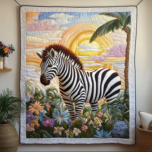 Elegant Zebra Quilted Blanket GFTOTP1749