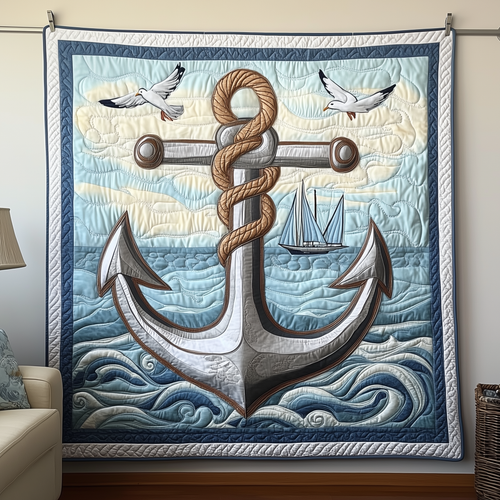 Nautical Anchor Quilted Blanket GFTOTP1751