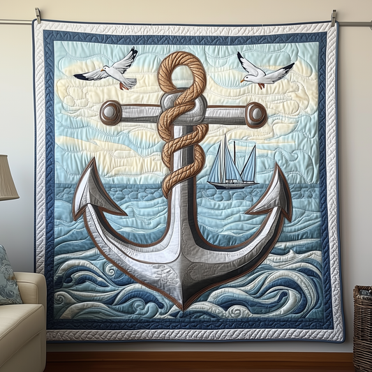 Nautical Anchor Quilted Blanket GFTOTP1751