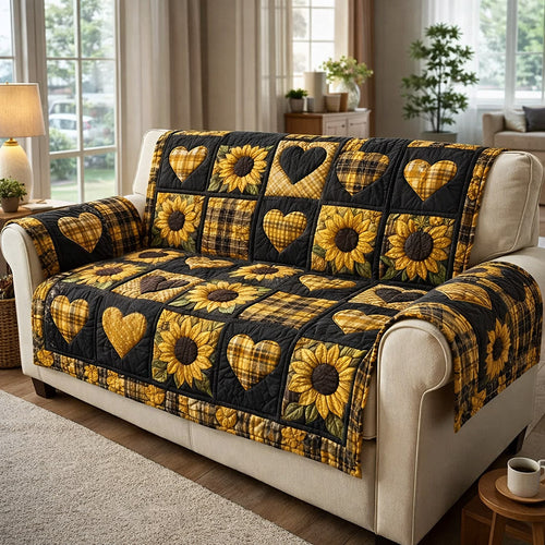 Petal Panels Quilted Sofa Cover GFTOTP17520