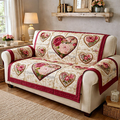 Petal Panels Quilted Sofa Cover GFTOTP17521