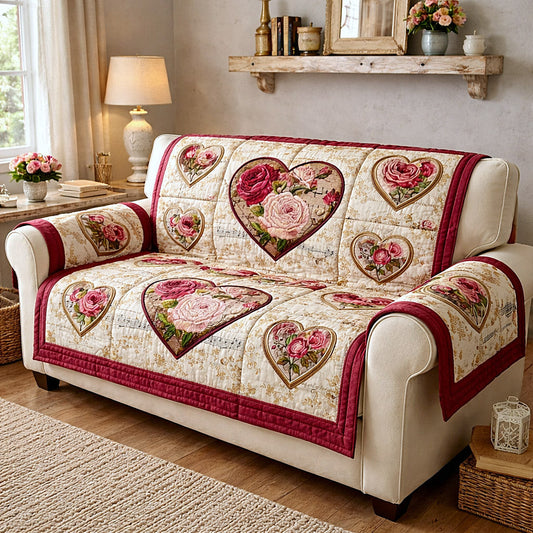 Petal Panels Quilted Sofa Cover GFTOTP17521