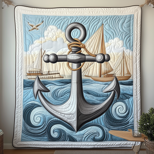 Nautical Anchor Quilted Blanket GFTOTP1752