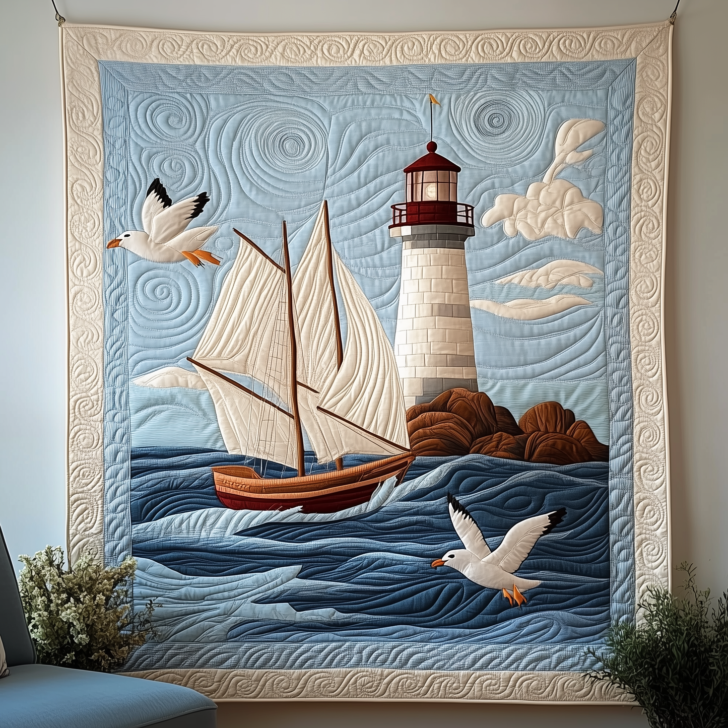 Nautical Life Quilted Blanket GFTOTP1754