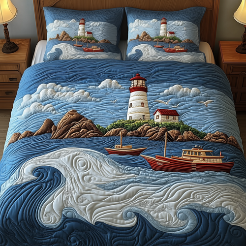 Nautical Life 3-Piece Quilted Bedding Set GFTOTP1757