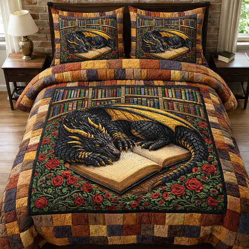 Dragon Charm 3-Piece Quilted Bedding Set GFTOTP17585