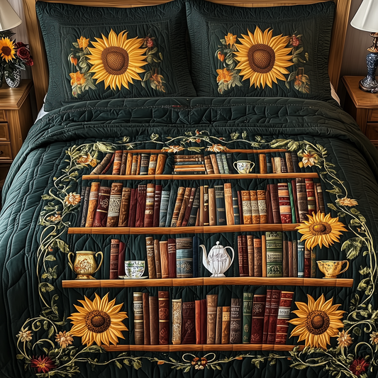 Bookcase 3-Piece Quilted Bedding Set GFTOTP1764