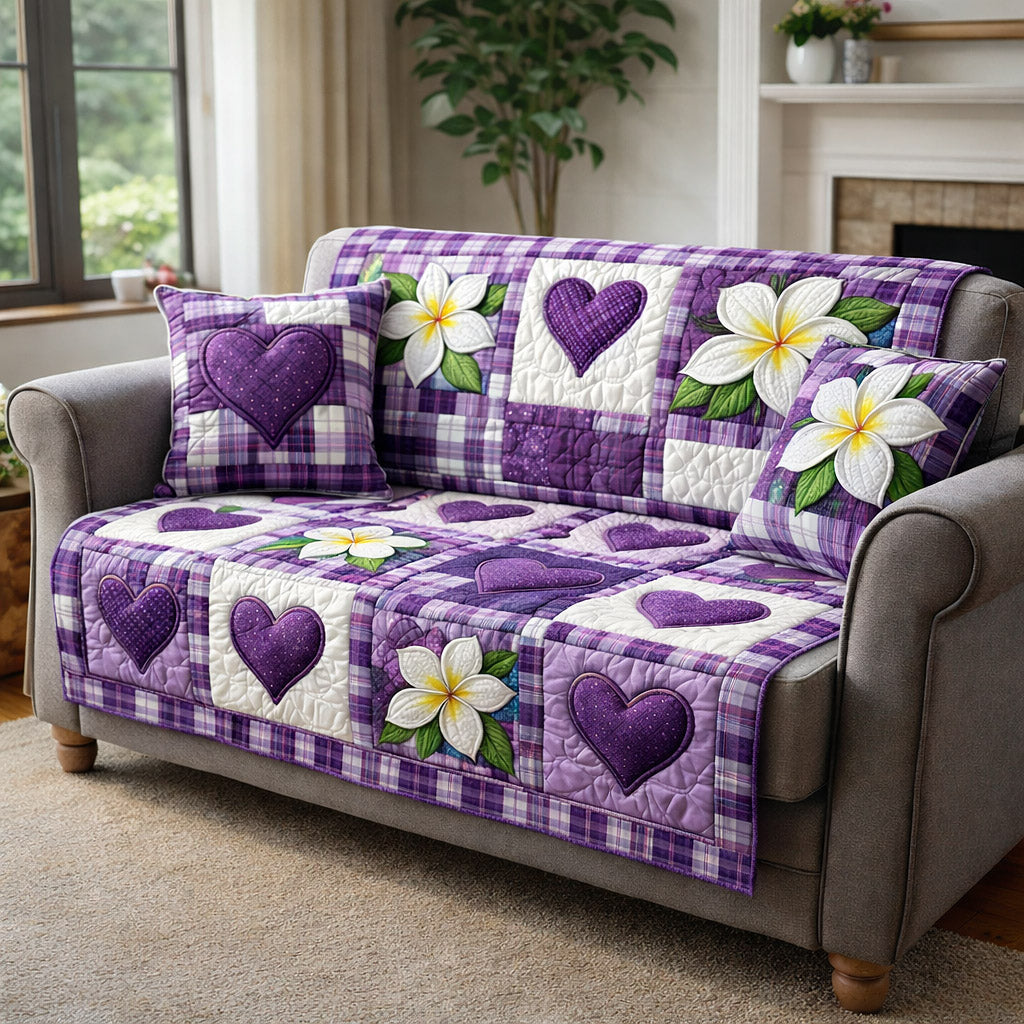Tropical Bloom Quilted Sofa Cover GFTOTP17675