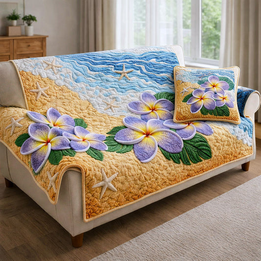 Tropical Bloom Quilted Sofa Cover GFTOTP17676