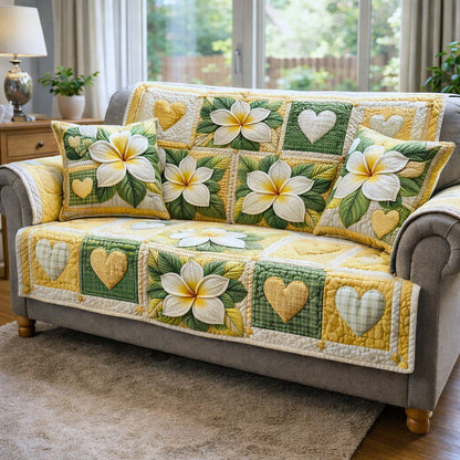 Tropical Bloom Quilted Sofa Cover GFTOTP17677