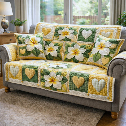 Tropical Bloom Quilted Sofa Cover GFTOTP17677