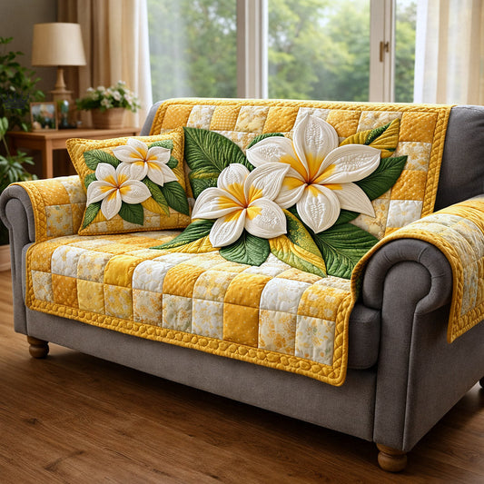 Tropical Bloom Quilted Sofa Cover GFTOTP17679