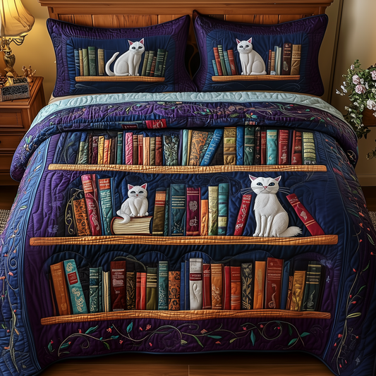 Bookcase 3-Piece Quilted Bedding Set GFTOTP1767