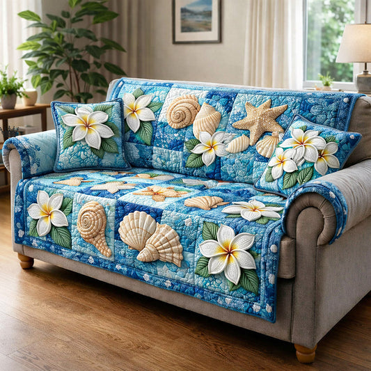 Tropical Bloom Quilted Sofa Cover GFTOTP17680