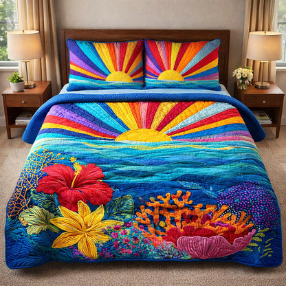 Coastal Breeze 3-Piece Quilted Bedding Set GFTOTP17681