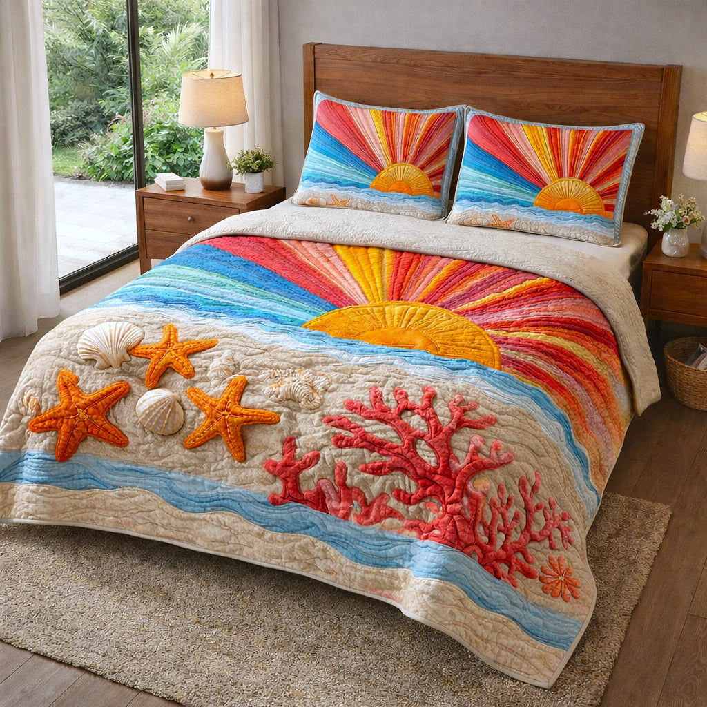Coastal Breeze 3-Piece Quilted Bedding Set GFTOTP17683