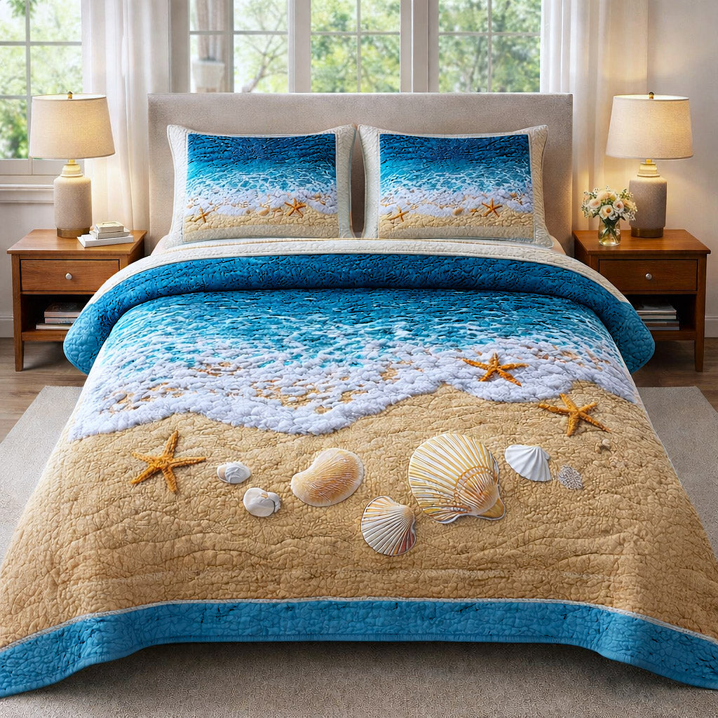 Coastal Breeze 3-Piece Quilted Bedding Set GFTOTP17684