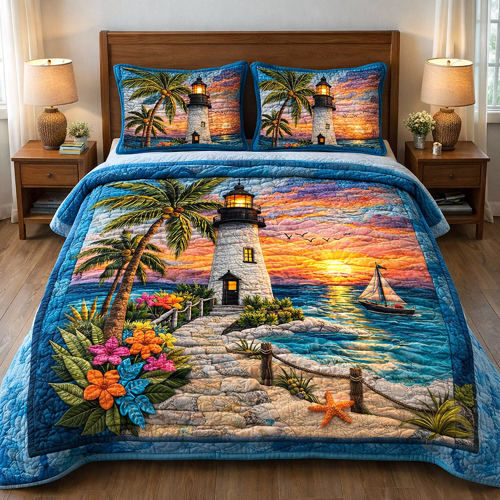 Coastal Breeze 3-Piece Quilted Bedding Set GFTOTP17685