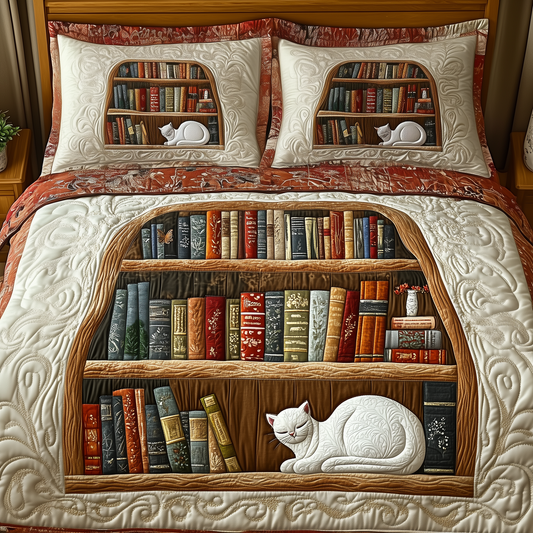 Bookcase 3-Piece Quilted Bedding Set GFTOTP1770