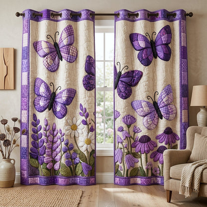 Meadow Flutter Quilted Curtains GFTOTP17741