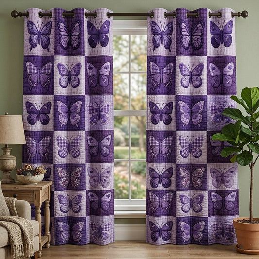 Meadow Flutter Quilted Curtains GFTOTP17743