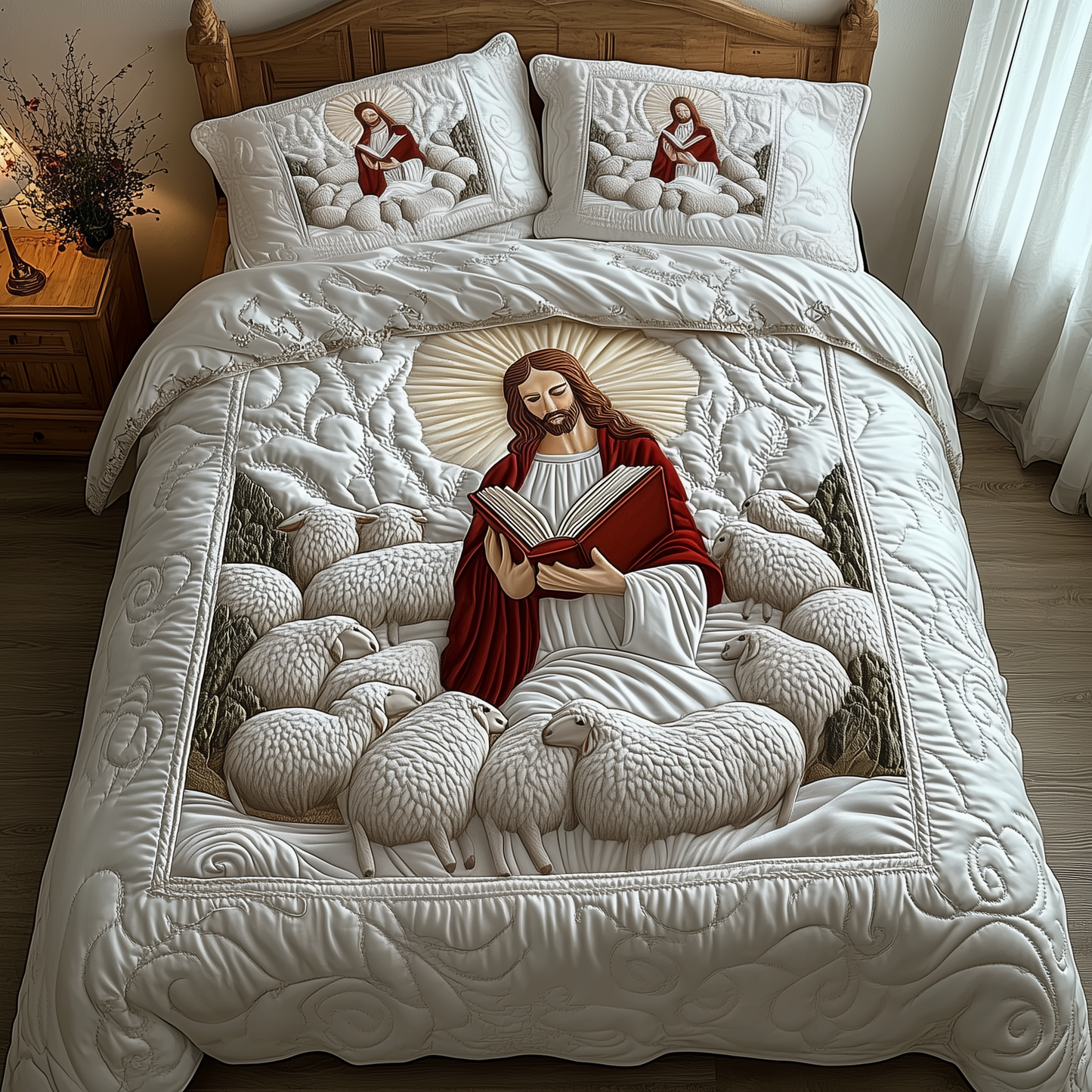 Jesus 3-Piece Quilted Bedding Set GFTOTP1775