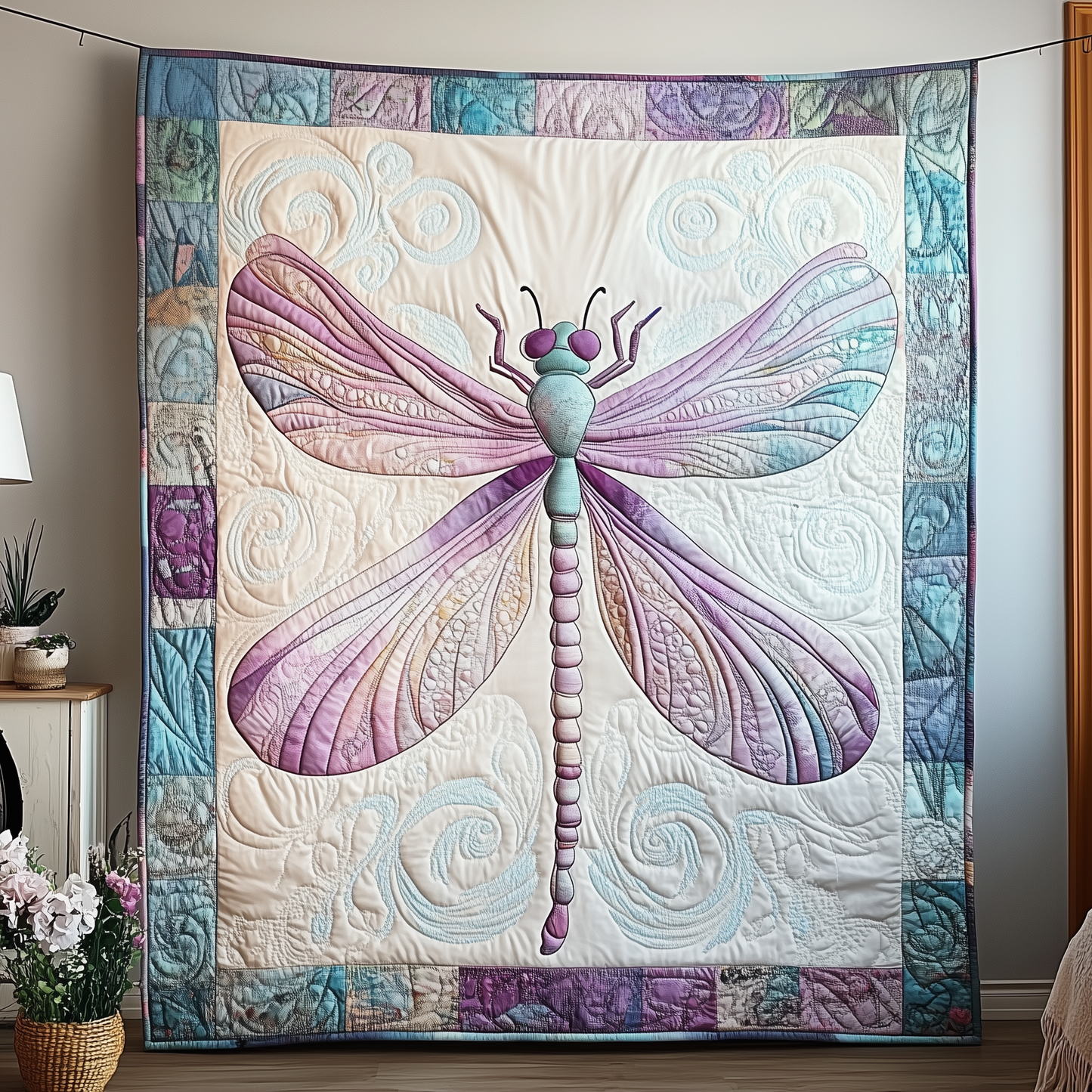 Elegant Dragonfly Quilted Blanket GFTOTP1778