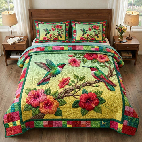 Garden Hover 3-Piece Quilted Bedding Set GFTOTP17796