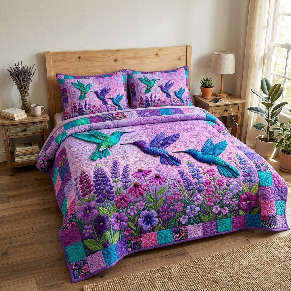 Garden Hover 3-Piece Quilted Bedding Set GFTOTP17797