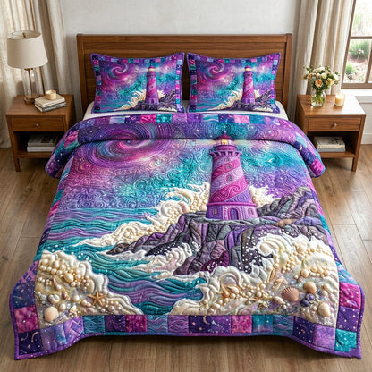 Nautical Lighthouse 3-Piece Quilted Bedding Set GFTOTP17804