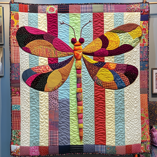 Elegant Dragonfly Quilted Blanket GFTOTP1780