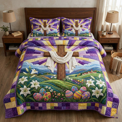 Risen Cross 3-Piece Quilted Bedding Set GFTOTP17815