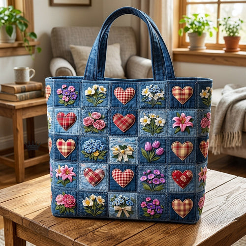 Blossom Grace Quilted Tote Bag GFTOTP17828