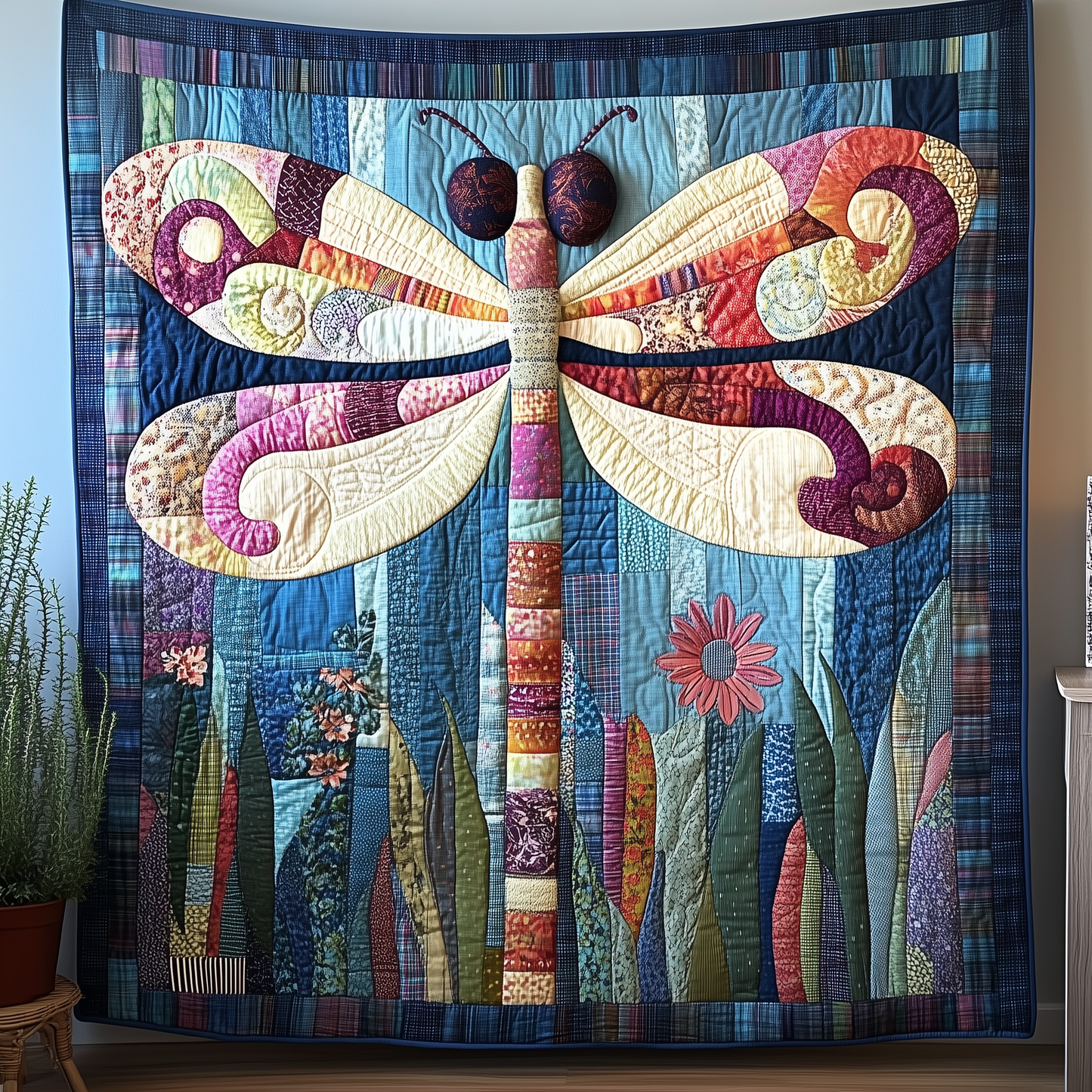 Elegant Dragonfly Quilted Blanket GFTOTP1783