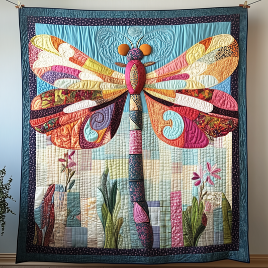 Elegant Dragonfly Quilted Blanket GFTOTP1784
