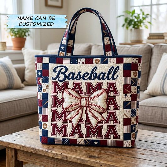 Baseball Mama Quilted Tote Bag QTCUZ GFTOTP17852