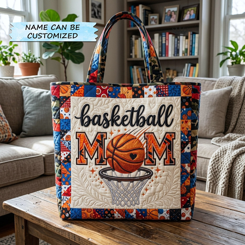 Basketball Mom Quilted Tote Bag QTCUZ GFTOTP17853