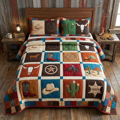 Western Trails 3-Piece Quilted Bedding Set GFTOTP17861