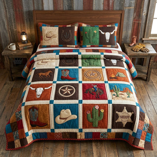 Western Trails 3-Piece Quilted Bedding Set GFTOTP17861