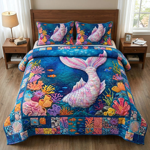 Ocean Siren 3-Piece Quilted Bedding Set GFTOTP17870