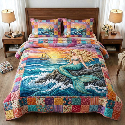 Ocean Siren 3-Piece Quilted Bedding Set GFTOTP17871