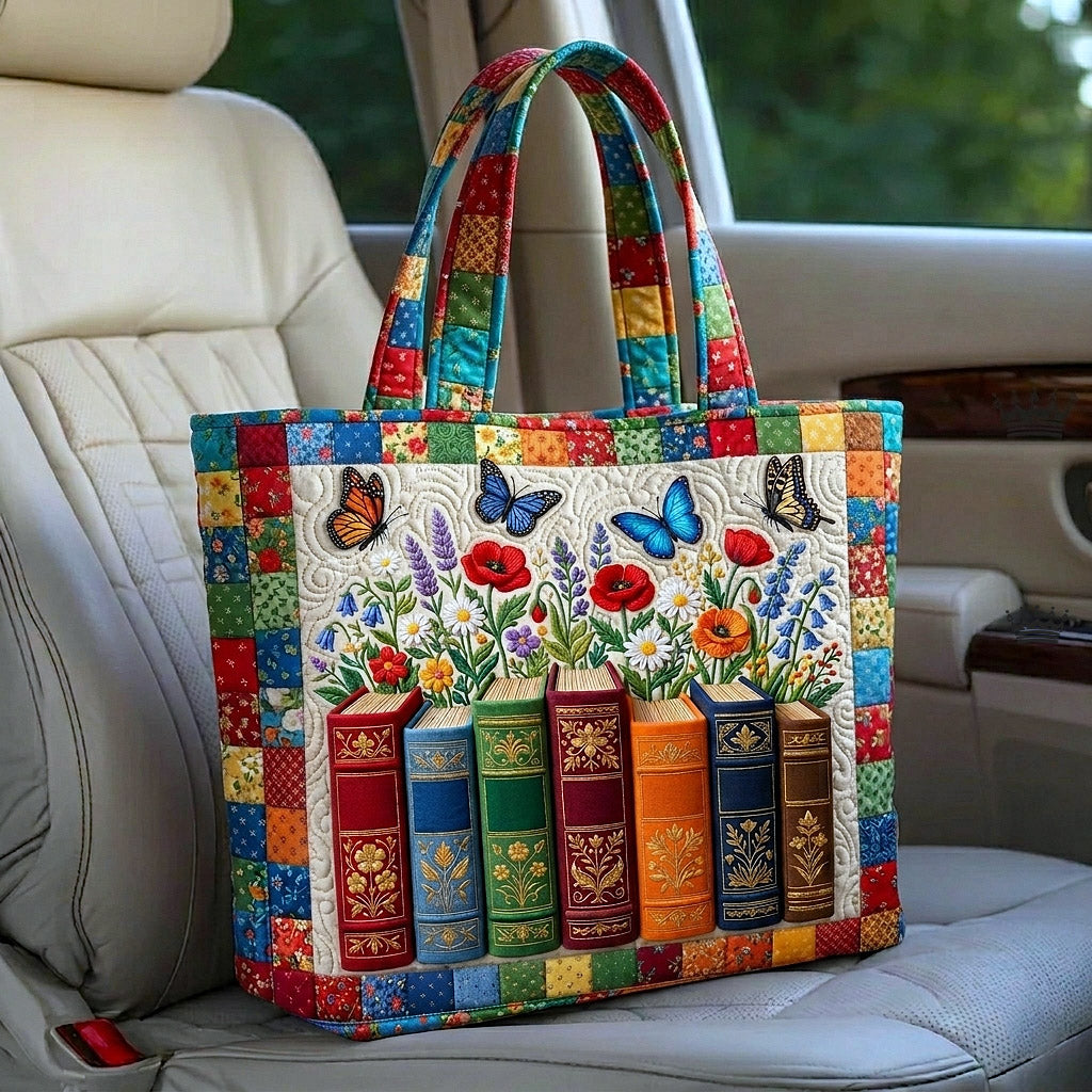 Library Nook Quilted Tote Bag GFTOTP17883
