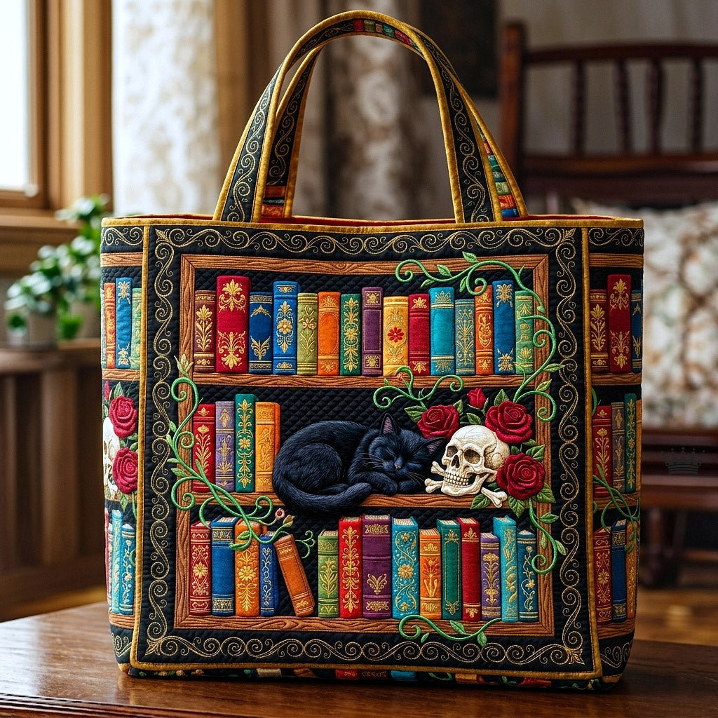 Library Nook Quilted Tote Bag GFTOTP17884